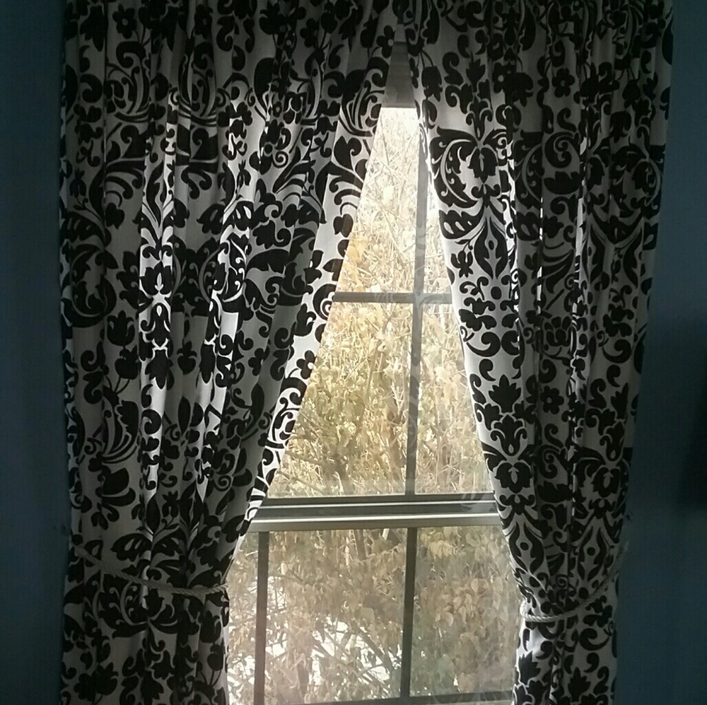 Handmade black and white Curtains